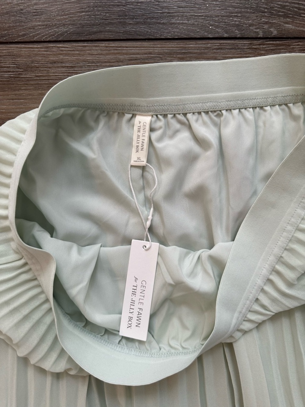 Jilly Box/ Gentle Fawn Light Green Skirt/Elastic Waist/ woman’s XL/ brand new - Picture 4 of 9